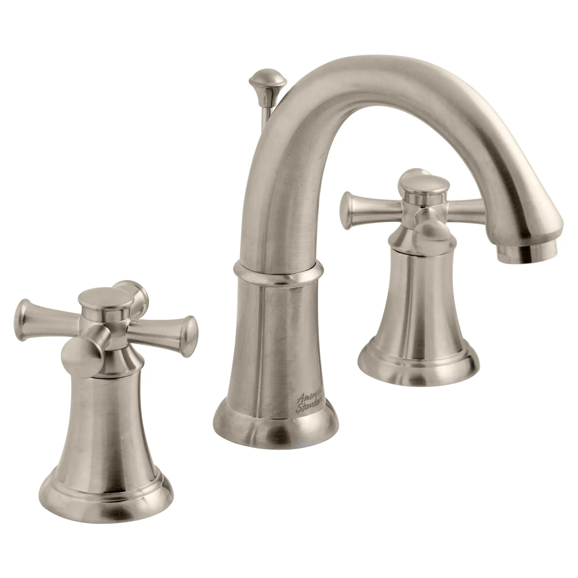 Portsmouth 8-In. Widespread 2-Handle Crescent Spout Bathroom Faucet 1.2 GPM with Cross Handles // BRUSHED NICKEL // 31784_7420821295_0_CDNwebp.webp