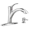 [9015101.002] Mesa 1-Handle Pull-Out Kitchen Faucet with Soap Dispenser - Polished Chrome