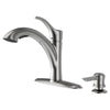 [9015101.075] Mesa 1-Handle Pull-Out Kitchen Faucet with Soap Dispenser - Polished Chrome