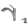 [9015101.075] Mesa 1-Handle Pull-Out Kitchen Faucet with Soap Dispenser - Polished Chrome