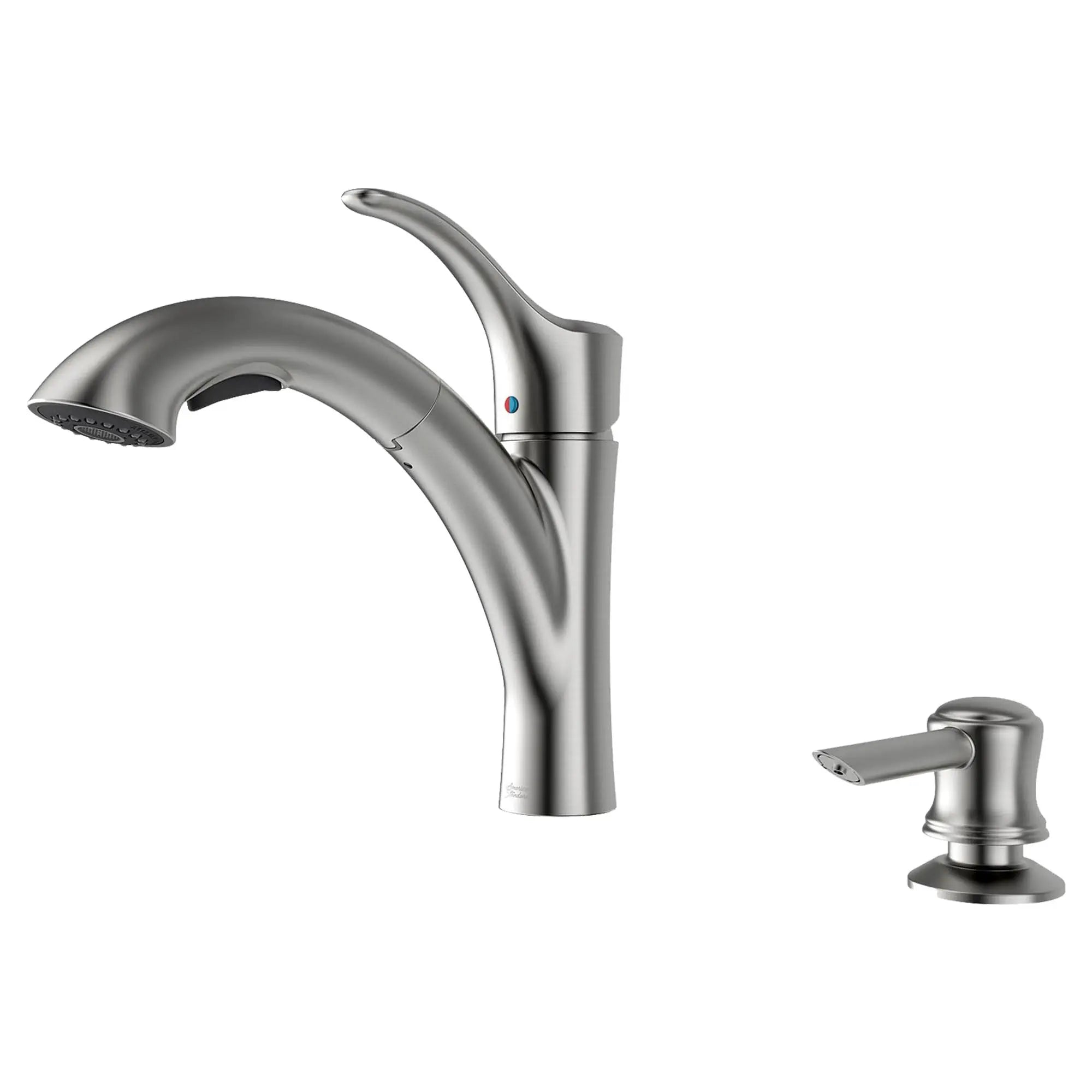 Mesa 1-Handle Pull-Out Kitchen Faucet with Soap Dispenser // STAINLESS STEEL // 32556_9015101.075_4_0_CDNwebp.webp