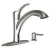 [9015101.075] Mesa 1-Handle Pull-Out Kitchen Faucet with Soap Dispenser - Polished Chrome