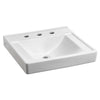 [9024908EC.020] Decorum® Wall-Hung EverClean® Sink Less Overflow With 8-Inch Centerset - White