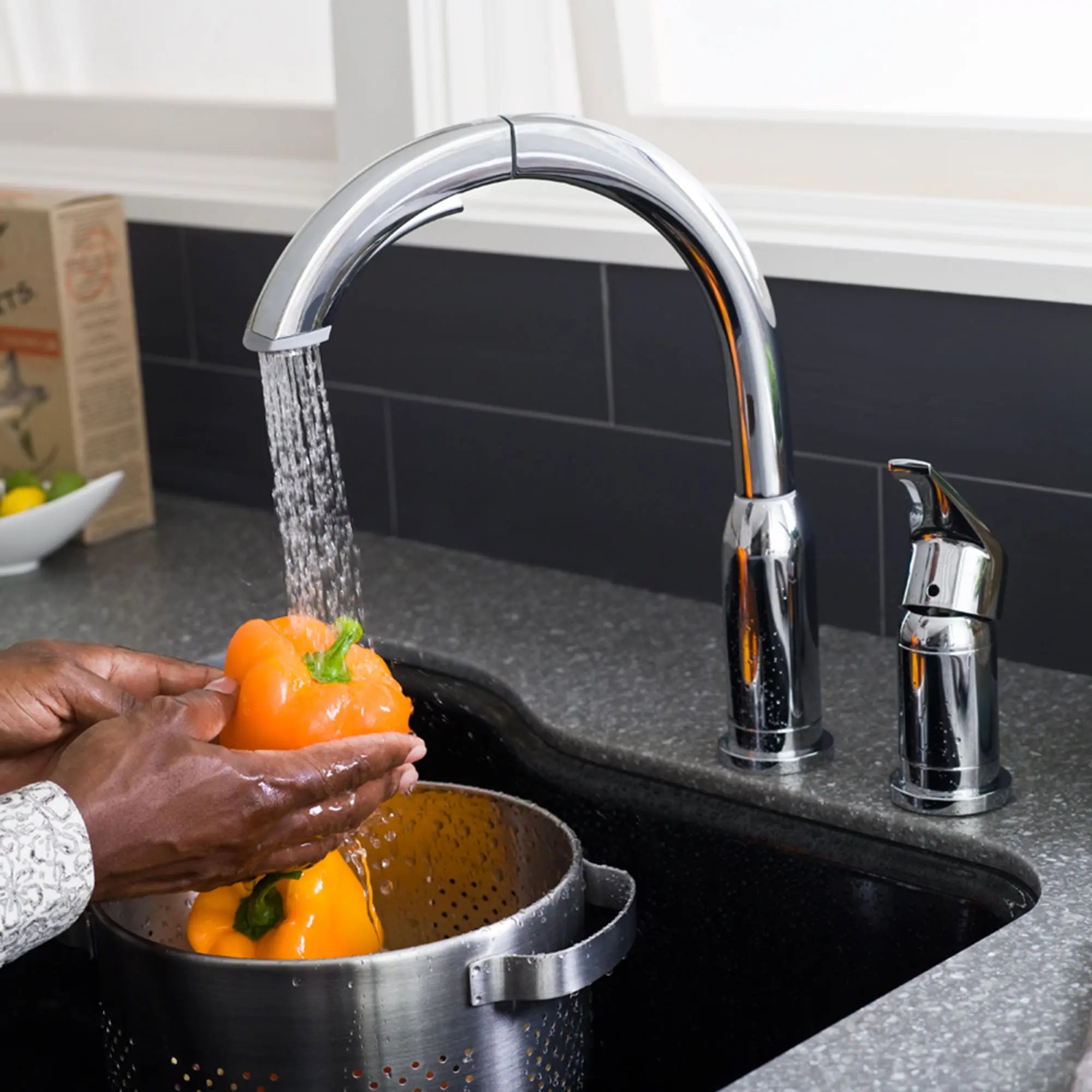 Arch Single Handle Pull Out High-Arc Kitchen Faucet // POLISHED CHROME // 32891_l_4101350002_03_0_CDNwebp.webp