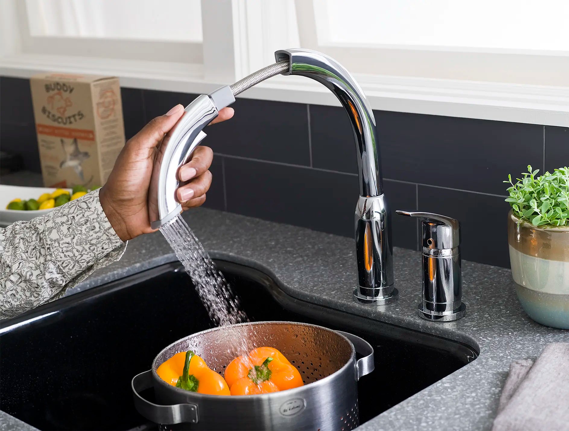 Arch Single Handle Pull Out High-Arc Kitchen Faucet // POLISHED CHROME // 32905_l_4101350002_11_0_CDNwebp.webp