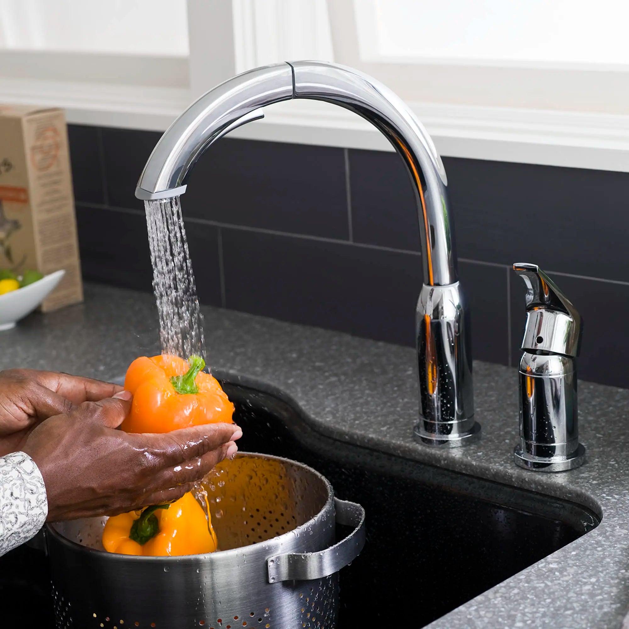 Arch Single Handle Pull Out High-Arc Kitchen Faucet // POLISHED CHROME // 32913_l_4101350002_3_0_CDNwebp.webp