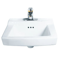 [0124024.020] Comrade® Wall-Hung Sink With 4-Inch Centerset, Wall Hanger Included - White