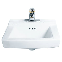 [0124024.020] Comrade® Wall-Hung Sink With 4-Inch Centerset, Wall Hanger Included - White