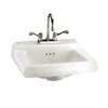 [0124131.020] Comrade® Wall-Hung Sink With 4-Inch Centerset, for Concealed Arms - White