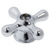 [013307-0020A] Hampton Metal Cross Faucet Handle - Polished Chrome