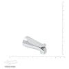 [022635-0020A] Wall Mount Tub Spout with Diverter 1/2-14-in. Threads - Polished Chrome