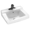 [0321075.020] Declyn® Wall-Hung Sink With 4-Inch Centerset, for Concealed Arms - White
