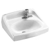 [0356066.020] Lucerne Wall-Hung Sink for Exposed Bracket Support with Single Hole On Right - White