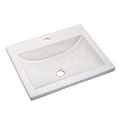 [0643001.020] Studio® Drop-In Sink With Center Hole Only - White