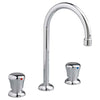 [1340855.002] Metering 8 Inch Widespread Gooseneck Faucet, 1.0 gpm - Polished Chrome