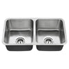 [18DB.9321800T.075] Reliant® 32 x 18-Inch Stainless Steel Undermount Double-Bowl Kitchen Sink - Stainless Steel