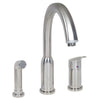 [4101301.075] Arch Single Handle High Arc Kitchen Faucet with Side Spray - Polished Chrome