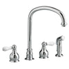 [4751732.002] Hampton 2-Handle High-Arc Kitchen Faucet with Separate Side Spray - Polished Chrome