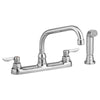 [6408141.002] Monterrey® Top Mount Kitchen Faucet With Tubular Spout and Lever Handles 1.5 gpm/5.7 Lpf With Spray - Polished Chrome