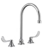 [6540177.002] Monterrey® 8-Inch Widespread 8-inch Reach Gooseneck Faucet with Wrist Blade Handles 0.5 gpm/1.9 Lpm - Polished Chrome