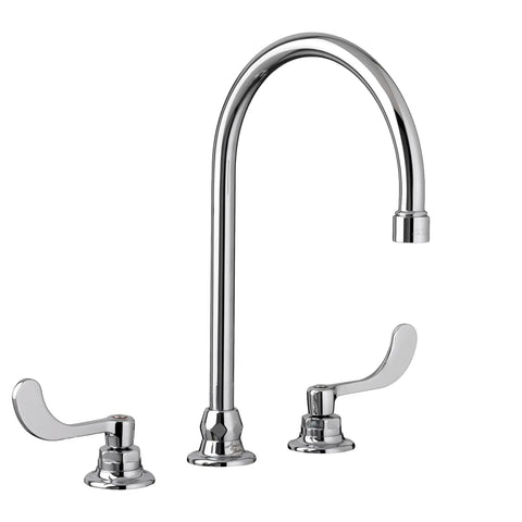 Monterrey® 8-Inch Widespread 8-inch Reach Gooseneck Faucet with Wrist Blade Handles 0.5 gpm/1.9 Lpm