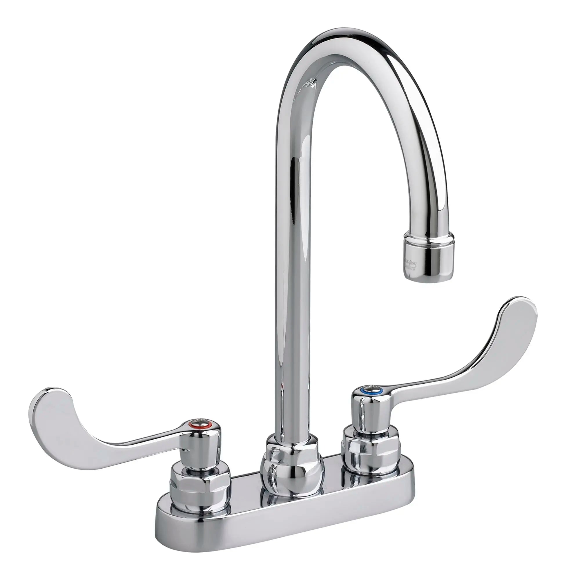 Monterrey® 4-Inch Centerset Gooseneck Faucet With Lever Handles 1.5 gpm/5.7 Lpm With Grid Drain // POLISHED CHROME // 35796_P_7502170002_0_CDNwebp.webp
