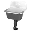[7695000.020] Akron® Wall-Hung Cast Iron Service Sink With Plain Back and Rim Guard - White