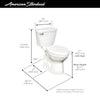 [241BA104.020] Champion 4 HET 1.28 GPF/4.8 LPF Left Trip Lever 16-1/2-in. Round-Front Toilet - White