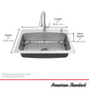 [18SB000232C1.075] Fairbury® 2S Pull-Down Faucet and 33-Inch Stainless Steel Single-Bowl Kitchen Sink Kit - Stainless Steel