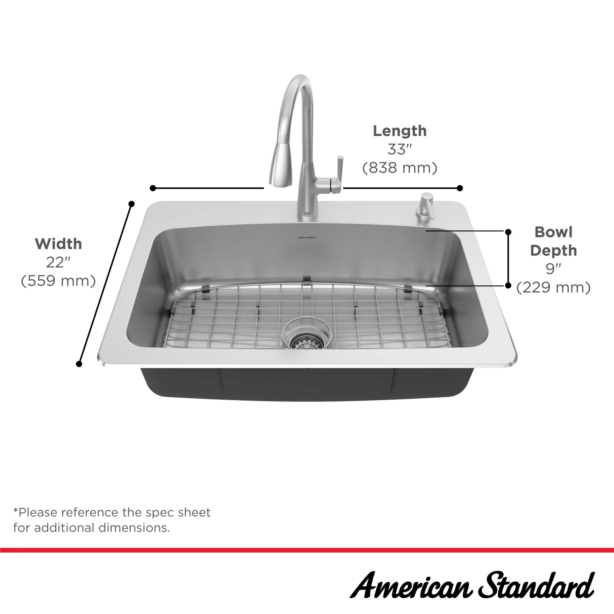 Fairbury® 2S Pull-Down Faucet and 33-Inch Stainless Steel Single-Bowl Kitchen Sink Kit // STAINLESS STEEL // 42865_Fairbury_Infographic_18SB000232C1_0001_SEPT2025_2_CDNwebp.webp