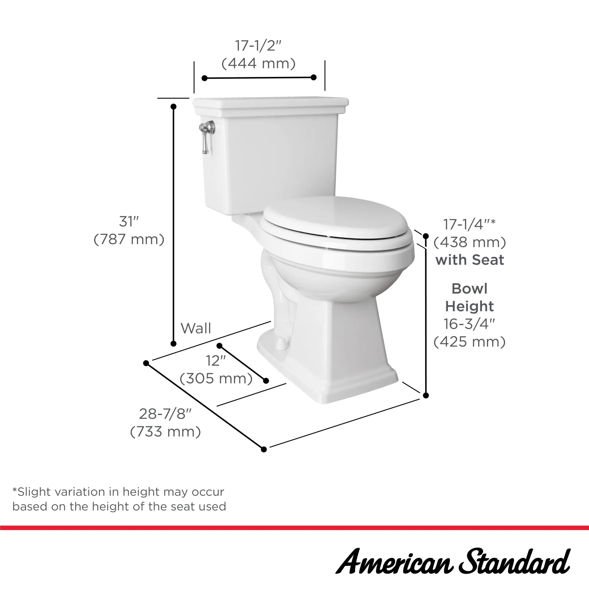 Lexington 1.28 GPF/4.8 LPF Left Trip Lever 16-3/4-in. Elongated-Front Toilet with Seat // WHITE // 42874_Lexington_Infographic_718AA107_0002_JAN2025_1_CDNwebp.webp