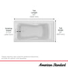 [2948LC-LHO.020] Mainstream 60in x 32in 8-Jet Whirlpool Tub with Left-Hand Drain - White