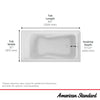 [2948LC-RHO.020] Mainstream 60in x 32in 8-Jet Whirlpool Tub with Right-Hand Drain - White