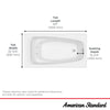 [2949LC.020] Mainstream 60in x 32in 6-Jet Drop-In Whirlpool Tub - White