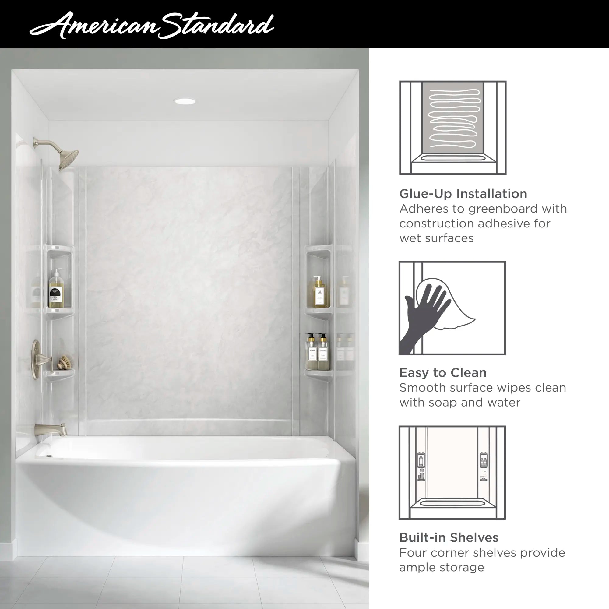 Ovation 60 x 30-Inch Bath Wall Set // SILVER CELESTIAL // 42933_2020_AS_Ovation_BathWalls_2968BWT60.252_Info_F1_0_CDNwebp.webp