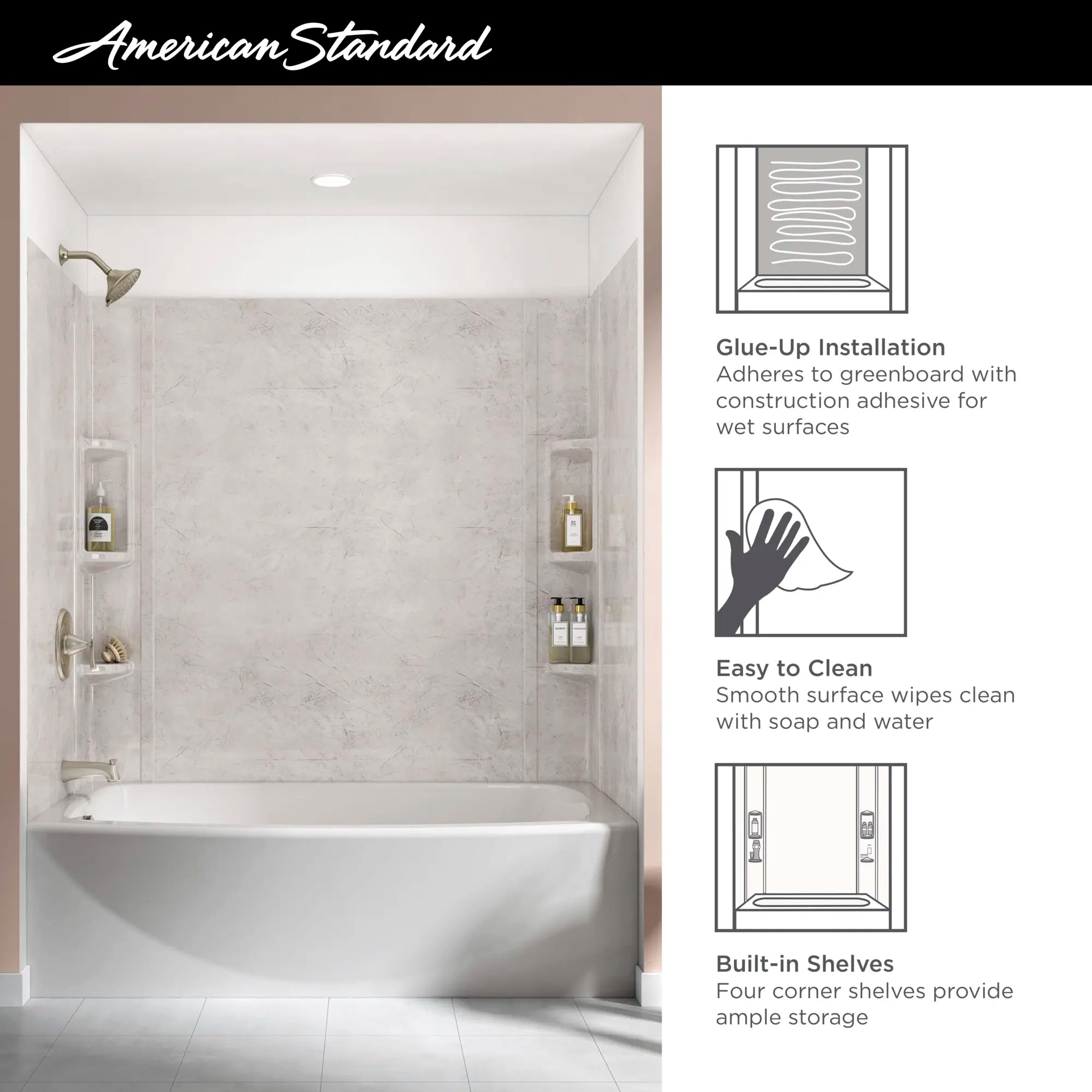 Ovation 60 x 30-Inch Bath Wall Set // SILVER CELESTIAL // 42934_2020_AS_Ovation_BathWalls_2968BWT60.367_Info_F1_0_CDNwebp.webp