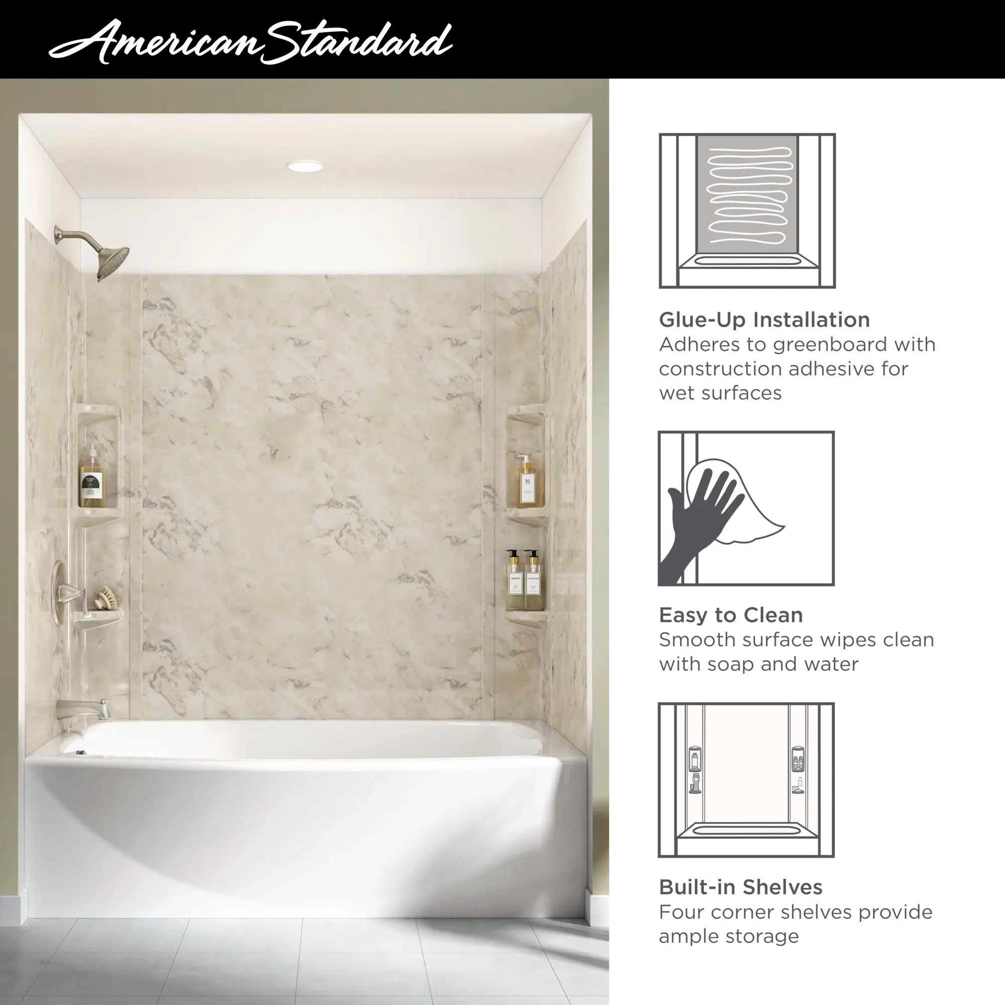 Ovation 60 x 30-Inch Bath Wall Set // SILVER CELESTIAL // 42937_2020_AS_Ovation_BathWalls_2968BWT60.369_Info_F1_0_CDNwebp.webp