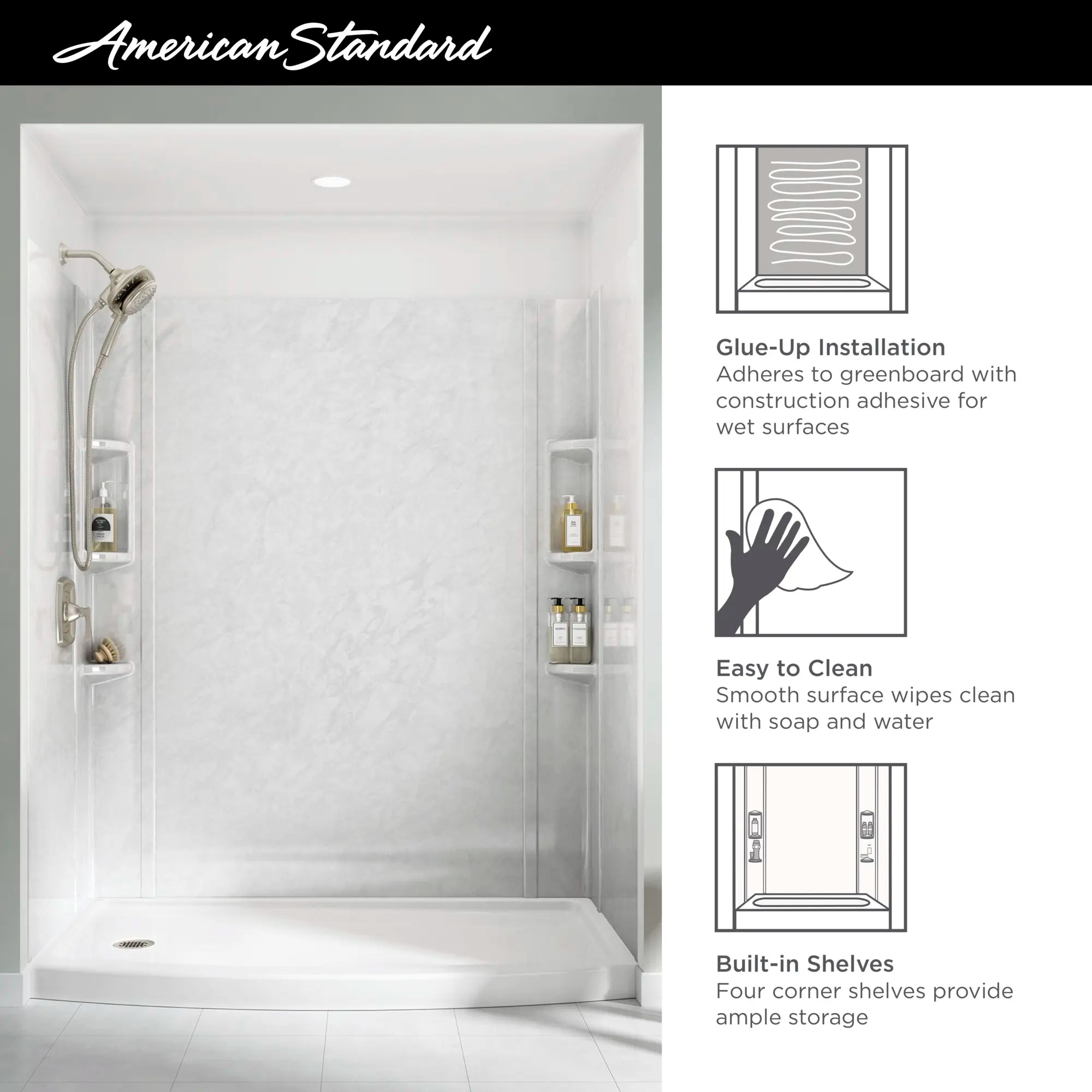 Ovation 60 x 30-Inch Shower Wall Set // SILVER CELESTIAL // 42939_2020_AS_Ovation_ShowerWalls_2968SWT60.252_Info_F1_0_CDNwebp.webp