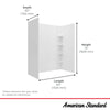 [2961SWT60.011] OVATION CURVE 60x72 LG SUBWAY PATTERN SHOWER WALLS - Arctic