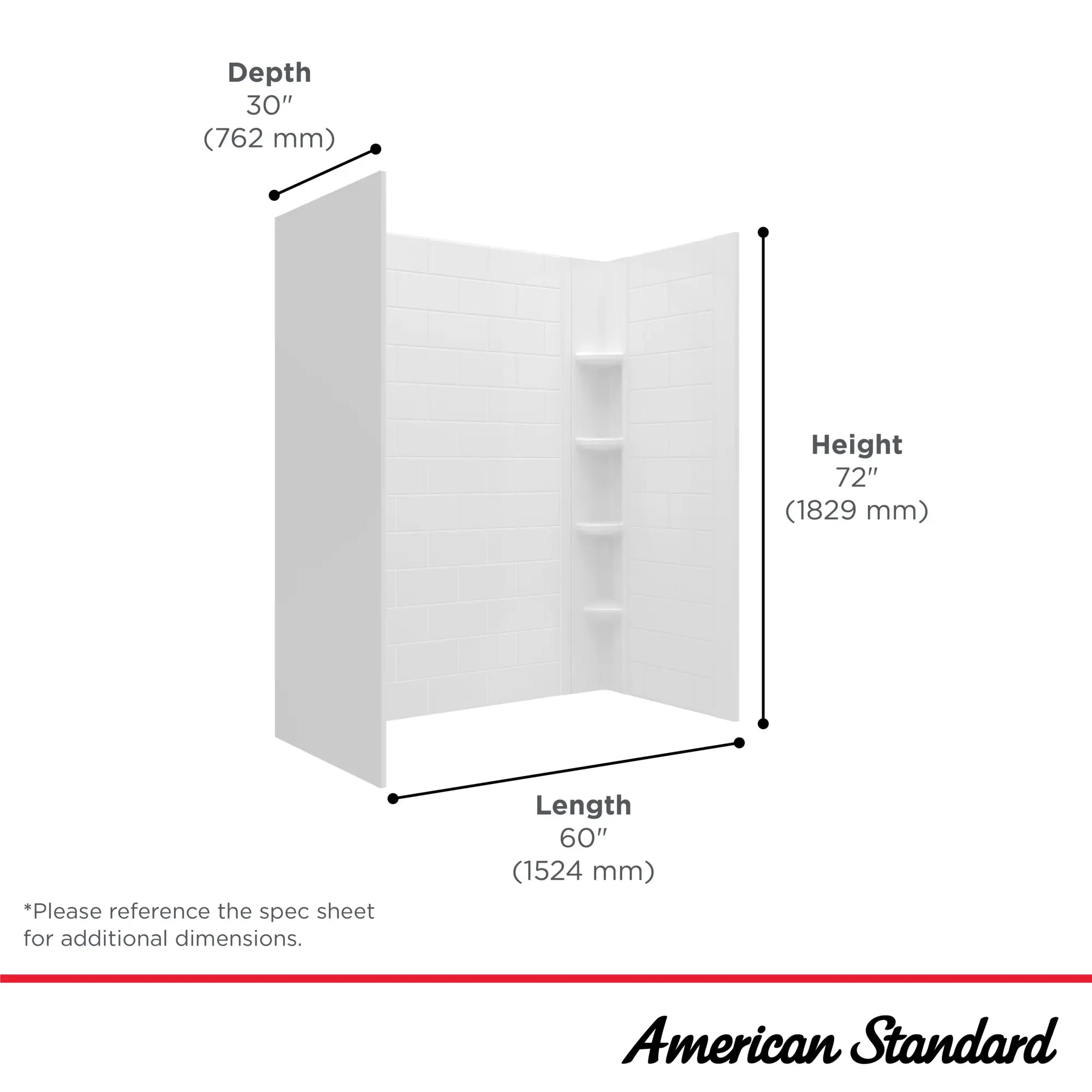 OVATION CURVE 60x72 LG SUBWAY PATTERN SHOWER WALLS // ARCTIC // 42971_Ovation_Infographic_2961SWT60.011_0001_OCT2024_1_CDNwebp.webp