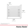 [2961BWT60.011] OVATION CURVE 60X60 LG SUBWAY PATTERN TUB WALLS - Arctic
