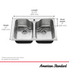 [20DB.332211C.075] Tulsa® 33 x 22-Inch Stainless Steel Drop-In Or Undermount Double-Bowl Residential Kitchen Sink With Dual-Spray Faucet - Stainless Steel