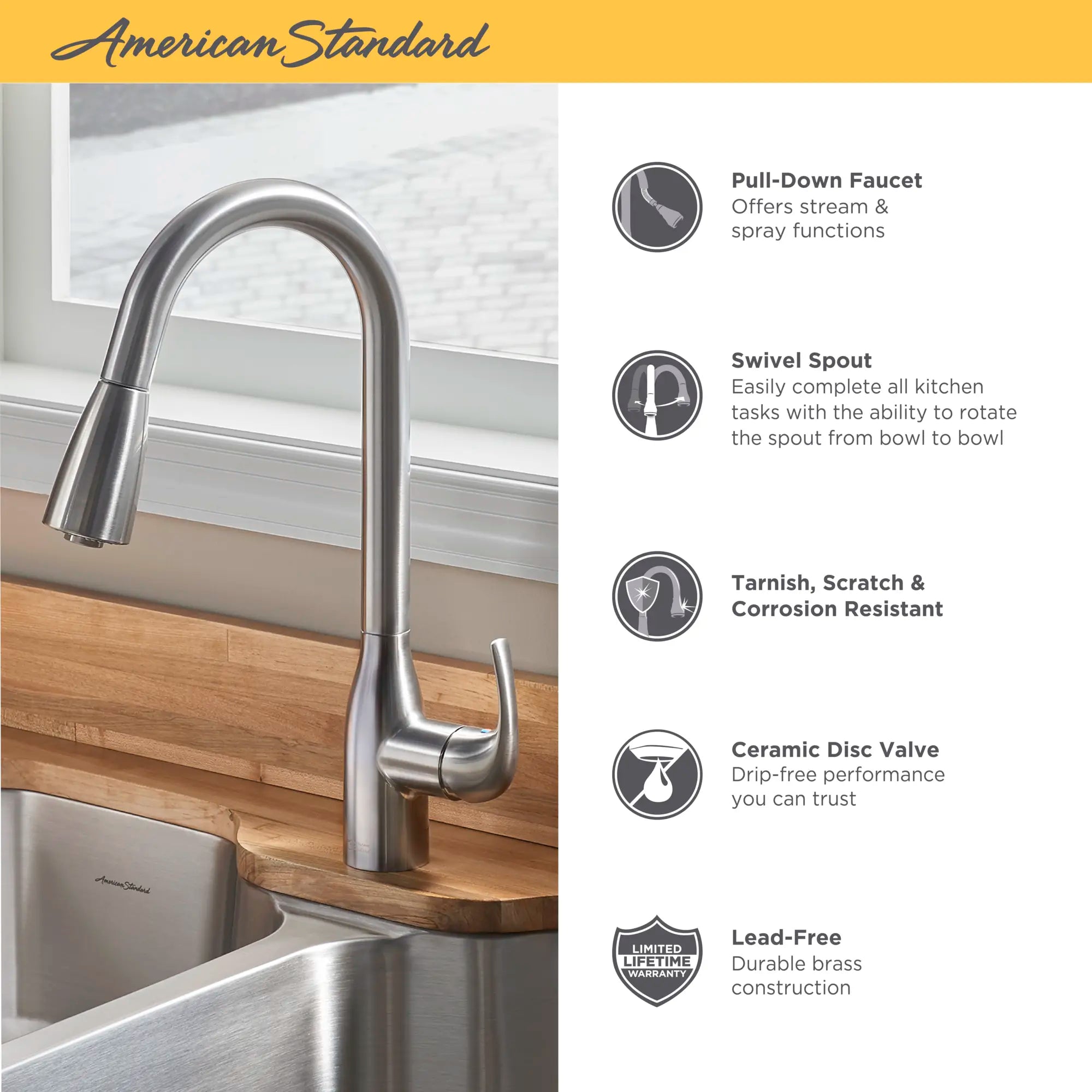 Tulsa® 33 x 22-Inch Stainless Steel Drop-In Or Undermount Double-Bowl Residential Kitchen Sink With Dual-Spray Faucet // STAINLESS STEEL // 43100_Tulsa_20DB332211C.075_Infographics_2_0_CDNwebp.webp