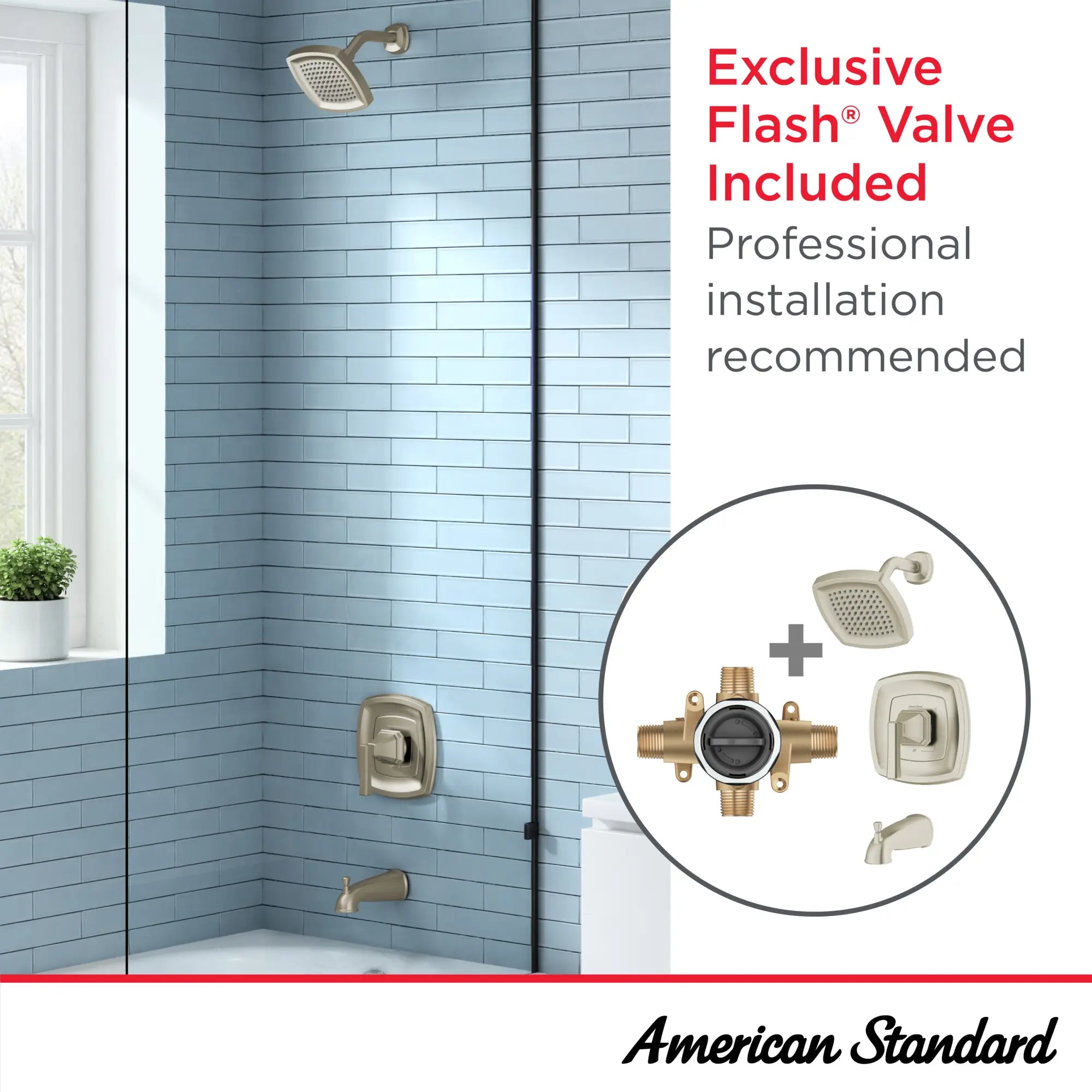 Westerly 2.5 gpm/ 9.5 L/min Tub and Shower Trim Kit with Lever Handle // BRUSHED NICKEL // 43103_Westerly_Infographic_7012502_0001_APR2025_1_CDNwebp.webp