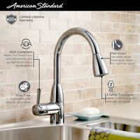 [4005F] Fairbury 1-Handle Pull Down High- Kitchen Faucet - Polished Chrome