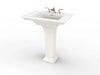 [0297800.020] Town Square® S 8-Inch Widespread Pedestal Sink Top and Leg Combination - White