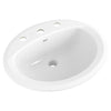 [0475220.020] Reliant® Oval Drop-In Bathroom Sink, 8 in. Widespread Holes - White