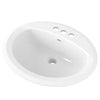 [0476228.020] Reliant® Oval Drop-In Bathroom Sink, 4 in. Centerset Holes - White