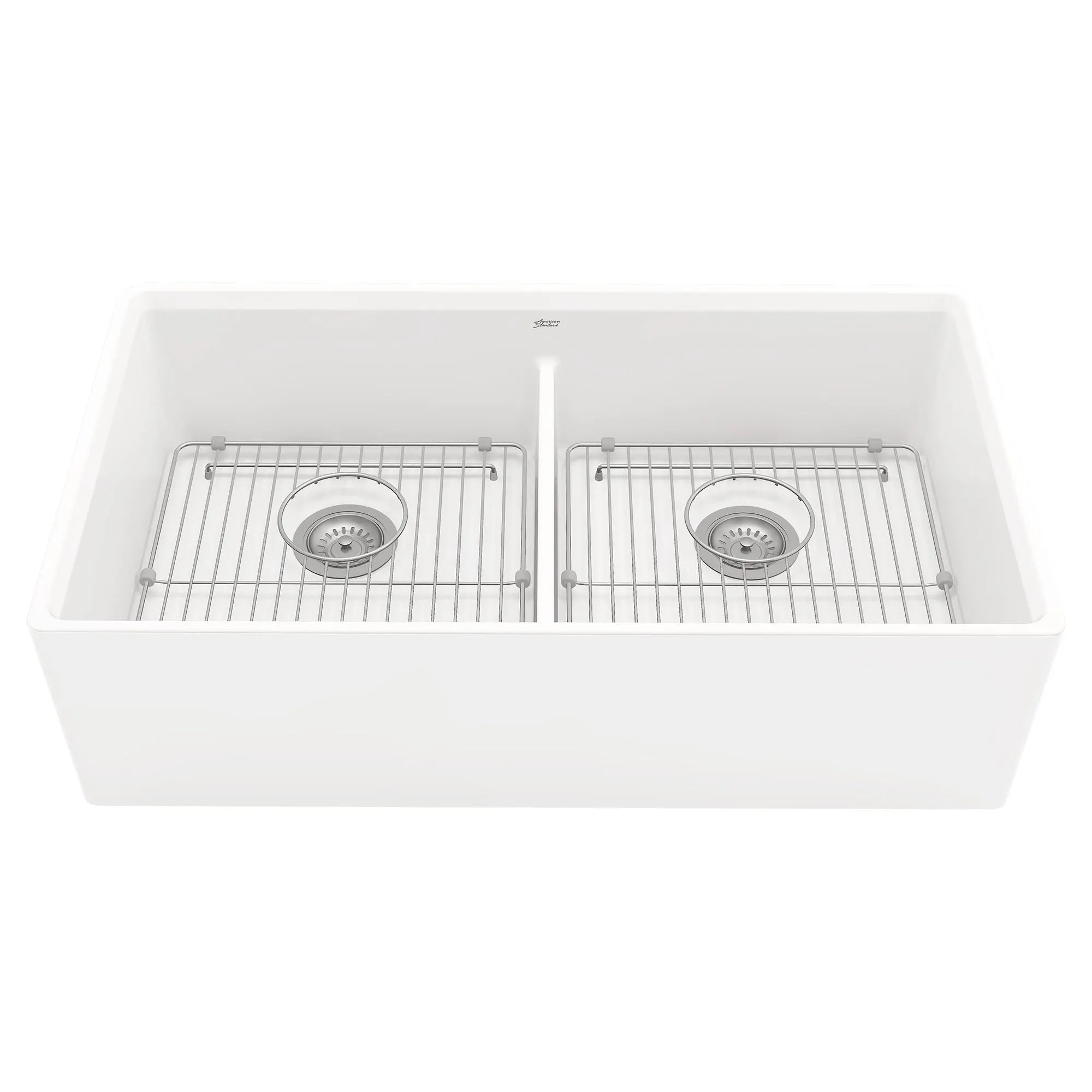 Avery® 36 x 20-Inch Fine Fireclay Undermount or Flush Mount Double Bowl Apron Kitchen Sink // ALABASTER WHITE // 46280_1180DB3620291_0_CDNwebp.webp