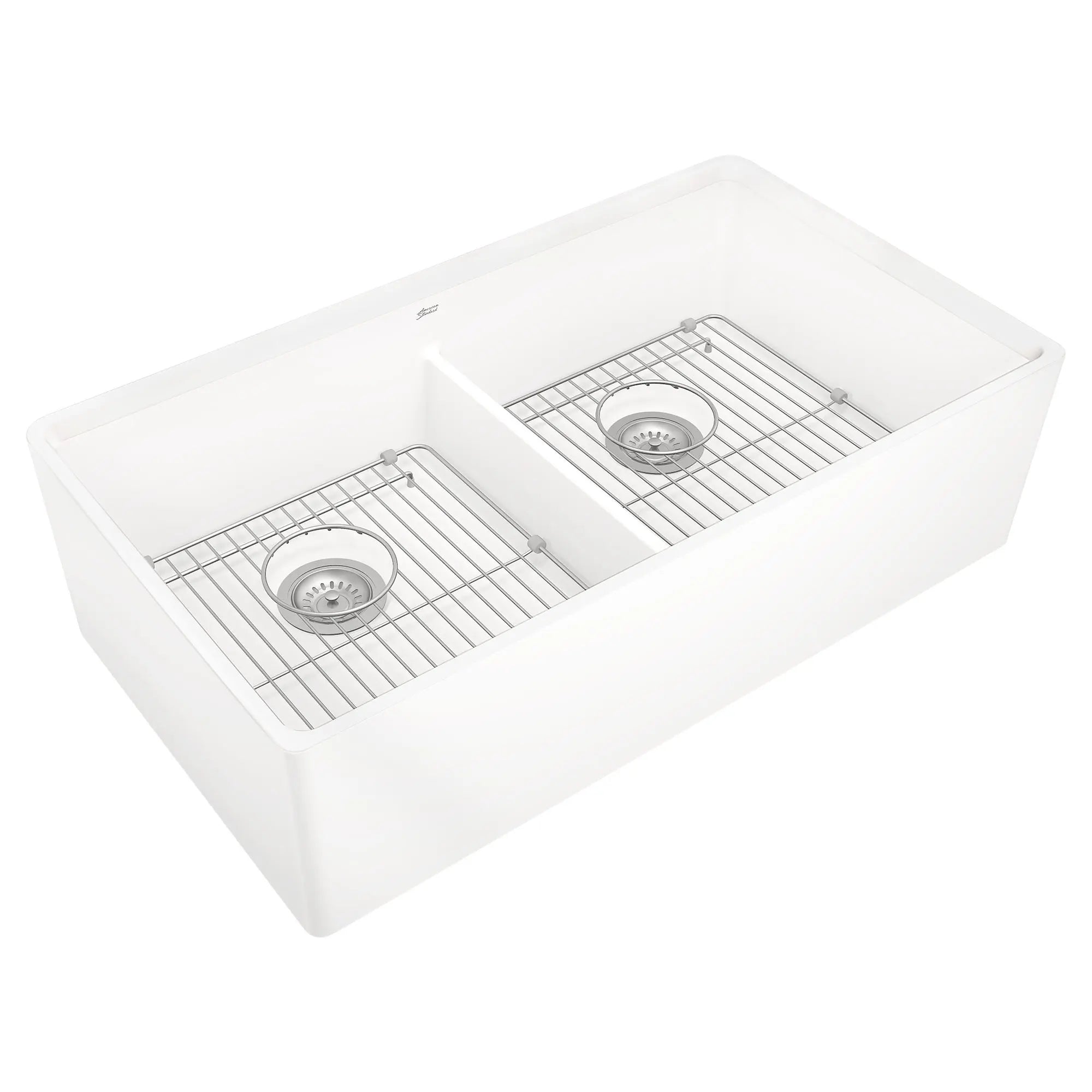 Avery® 36 x 20-Inch Fine Fireclay Undermount or Flush Mount Double Bowl Apron Kitchen Sink // ALABASTER WHITE // 46285_1180DB3620291_1_0_CDNwebp.webp